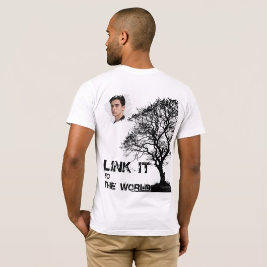 T-shirt silhouette de l'arbre esthétique (Dos entier)