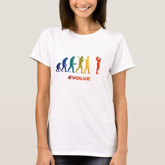 T-shirt Silhouette de l'évolution de la mère femme avec bé (Devant)