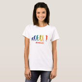 T-shirt Silhouette de l'évolution de la mère femme avec bé (Devant entier)