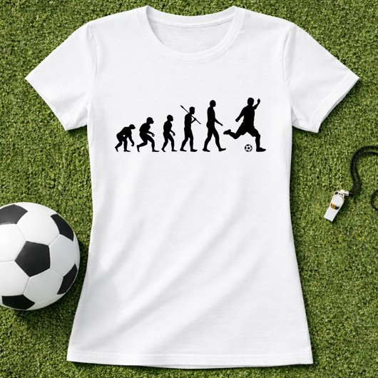 T-shirt Silhouette de l'évolution du football ; Évolution 