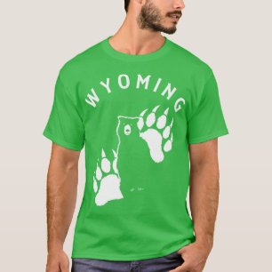 T-shirt Silhouette de l'ours debout Wyoming Faune