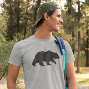 T-shirt Silhouette de l'ours grizzli  Animal sauvage  La f