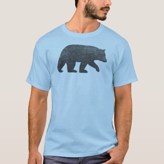 T-shirt Silhouette de l'ours noir | Animal sauvage | Faune (Devant)