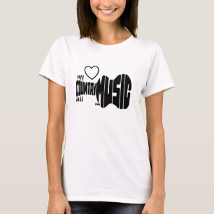 T-SHIRT SILHOUETTE DE MUSIQUE COUNTRY