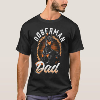 T-shirt Silhouette de papa chien Doberman Pinscher Fourrur