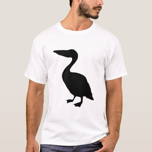 T-shirt Silhouette de Pélican (Devant)