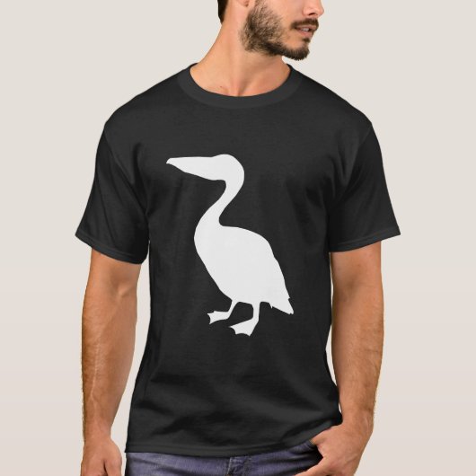 T-shirt Silhouette de Pélican (Devant)