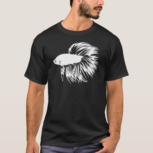 T-shirt Silhouette de poissons de Betta (Devant)