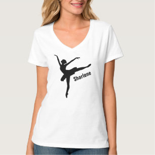 T-shirt Silhouette de pose d'arabesque de ballet