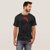 T-shirt Silhouette de Pug de Noël (Devant entier)