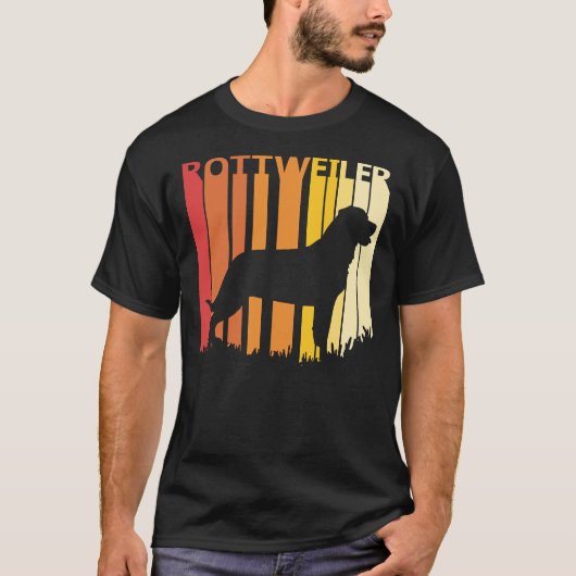 T-shirt Silhouette de race de chien Rottweiler (Devant)