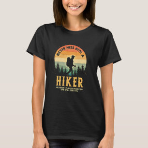 T-shirt Silhouette de randonneur - Conception d'avertissem