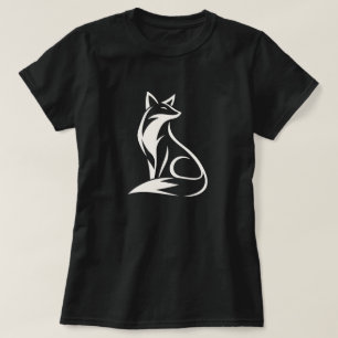 T-shirt Silhouette de renard assis minimaliste