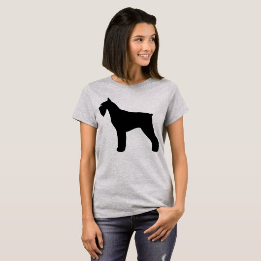 T-shirt Silhouette de Schnauzer géant (Devant entier)