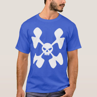 T-shirt Silhouette de squelette blanc Halloween Punk Rock 