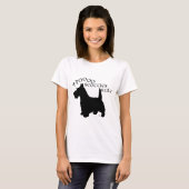 T-shirt Silhouette de Terrier Écossais (Devant entier)