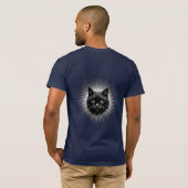 T-Shirt silhouette de tête de chat (Dos entier)