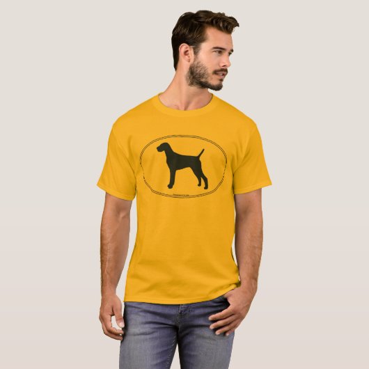 T-shirt Silhouette de Vizsla (Devant entier)