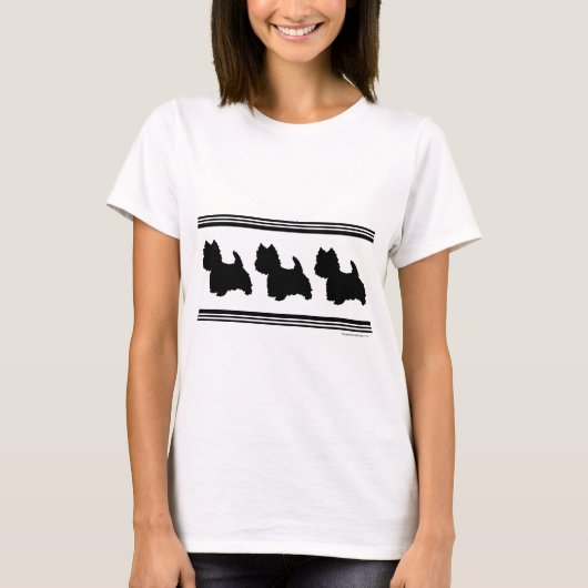 T-shirt Silhouette de Westie (Devant)
