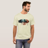 T-shirt Silhouette de Zeppelin Dirigible (Devant entier)