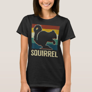 T-shirt Silhouette d'écureuil vintage Conception d'écureui