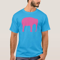 Silhouette d'éléphant rose