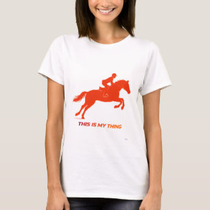 T-shirt Silhouette d'équitation Minimaliste Lifestyle