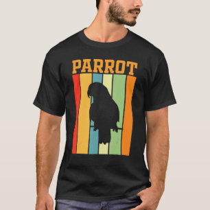 T-shirt Silhouette D'Ombre De Perroquet Dans Les Couleurs