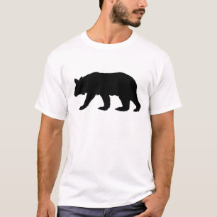 T-shirt Silhouette d'ours noir