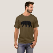 T-shirt Silhouette d'ours noir (Devant entier)