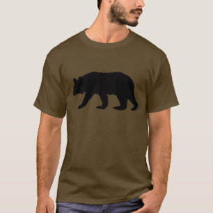 T-shirt Silhouette d'ours noir