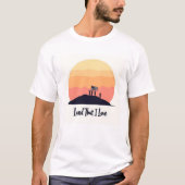 T-shirt silhouette drapeau coucher de soleil (Devant)