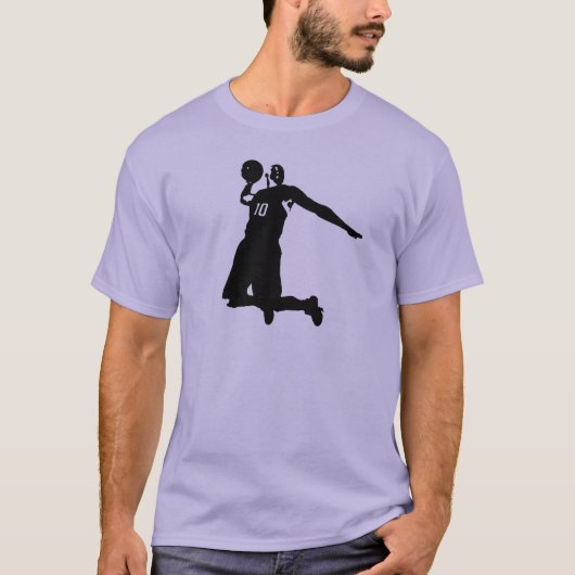 T-shirt Silhouette du joueur de basket (Devant)