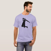 T-shirt Silhouette du joueur de basket (Devant entier)