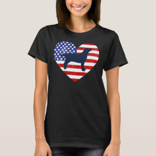 T-shirt Silhouette du Labrador patriotique