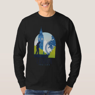T-shirt Silhouette du paysage urbain de Londres Angleterre