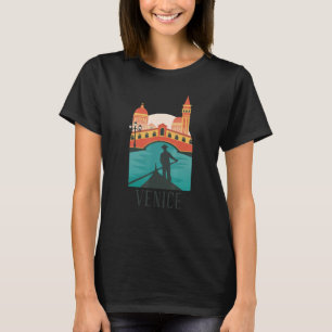 T-shirt Silhouette du paysage urbain de Venise Italie