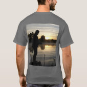 T-shirt Silhouette du pêcheur le matin (Dos)