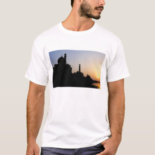 T-shirt Silhouette du Taj Mahal au coucher du soleil, Agra