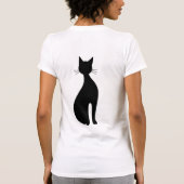 T-shirt Silhouette d'un chat assis (Dos)