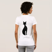 T-shirt Silhouette d'un chat assis (Dos entier)