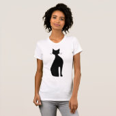 T-shirt Silhouette d'un chat assis (Devant entier)