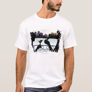 T-shirt Silhouette d'un couple grillant des verres de