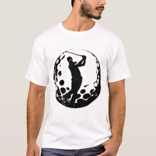 T-shirt Silhouette d'un golfeur en swing