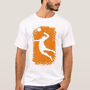 T-shirt Silhouette d'un homme jouant au volleyball