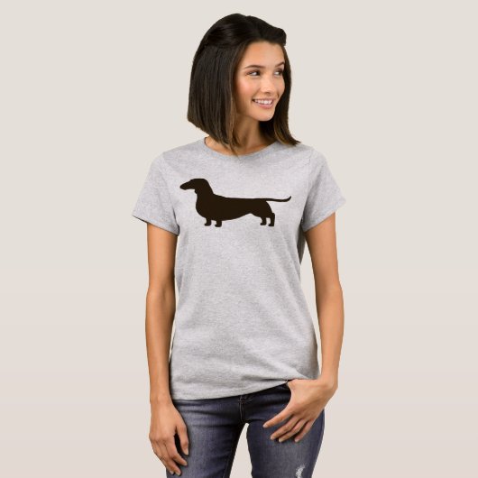 T-shirt Silhouette d'une chevelure lisse de chien de (Devant entier)