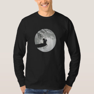 T-shirt Silhouette écureuil Lune brillante I écureuil Whis
