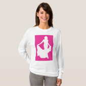 T-shirt Silhouette élégante d'une femme en souffle (Devant entier)
