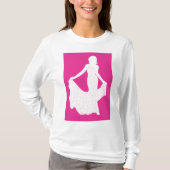T-shirt Silhouette élégante d'une femme en souffle (Devant)