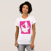 T-shirt Silhouette élégante d'une femme en souffle (Devant entier)